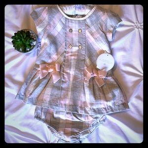 NWT darling infant plaid dress
